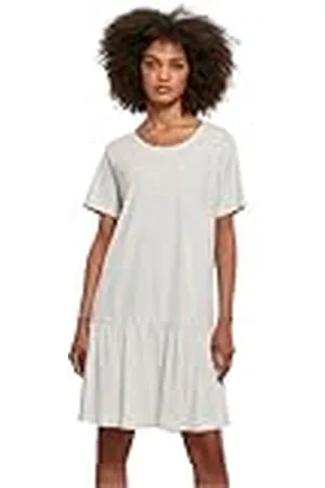 Urban classics Vestido Casual De Verano Para Mujer, Vestido De Cintura Alta De Algodón, Mangas Cortas, Tallas XS - 5Xl
