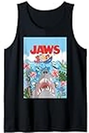 Jaws 50th Anniversary Poster Tropical Escape Front & Back Camiseta sin Mangas