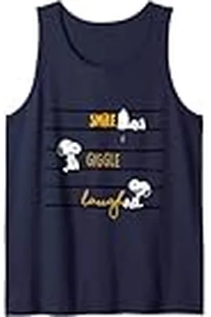 Peanuts Snoopy Woodstock Smile Giggle Laugh Camiseta sin Mangas