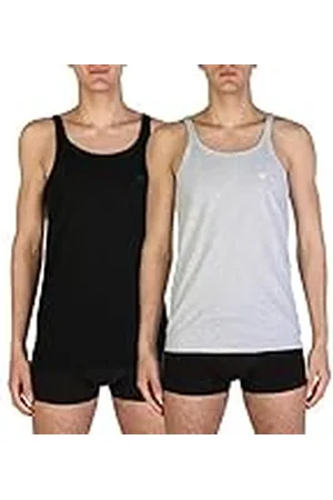 Emporio Armani 111612CC722 Camiseta Interior, Hombre, Negro/Gris (Black/Heather Gray), S