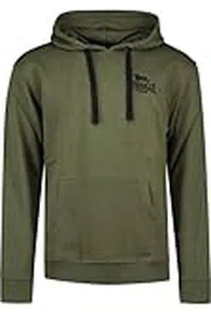 Lonsdale London Maywick Sudadera con Capucha, Oliva/Negro, XXL para Hombre