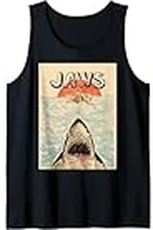 Jaws 50th Anniversary Poster Vintage Style Front & Back Camiseta sin Mangas