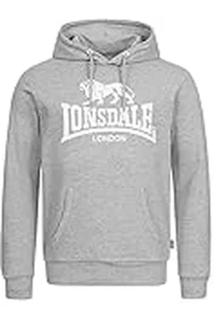 Lonsdale London Fremington - Sudadera con Capucha para Hombre, Color Gris