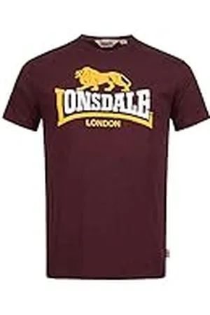 Lonsdale London Camiseta Clásica para Hombre con Logotipo de León Vintage de Corte Regular, , M