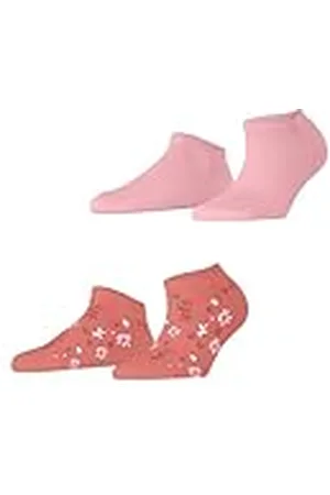 ESPRIT Spring Flowers Multipack W Sn algodón lisos 2 pares, Calcetines cortos Mujer, , 39-42