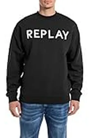 Replay M6938 Sudadera, 098 Negro, S para Hombre