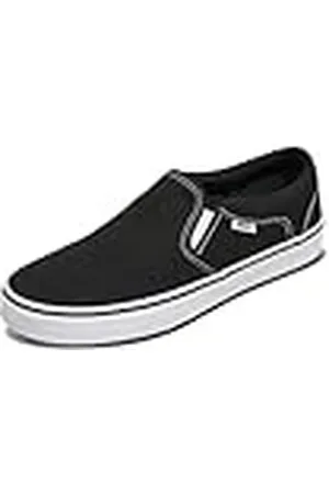 Vans Asher, Zapatillas Deportivas, Hombre, (Canvas) Black/White, 46 EU