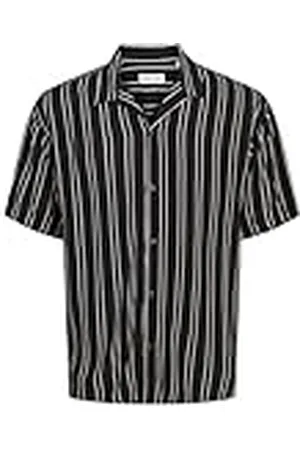 JACK & JONES JACK&JONES PLUS Jjejeff Stripe Resort-Camiseta SS Sn Pls Camisa de Manga Corta, , 3XL Hombres