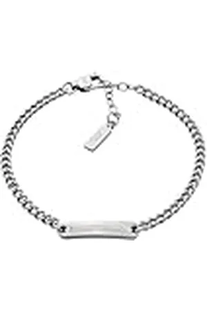 Emporio Armani Pulsera de acero inoxidable para hombre, tono plateado, EGS3189040, Eine Grösse, Acero inoxidable, No es una piedra preciosa