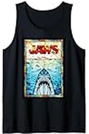 Jaws 50th Anniversary Poster Stained Glass Front & Back Camiseta sin Mangas