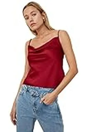 Trendyol Blusa Tejida con Cuello Redondo Ajustado y Ajuste Regular para Mujer básica, , 42