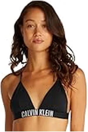 Calvin Klein Top de bikini Mujer Triangle con relleno extraíble, Negro (Pvh Black), L