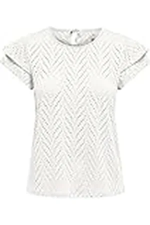 ONLY Onlsmilla S/S O-Neck Frill Top Jrs, , XL Mujeres