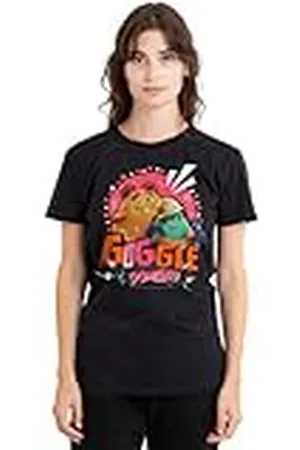 Disney Monsters At Work Giggle Powered with Val and Cutter Ladies T Shirt, Black Camiseta, , XXL para Mujer