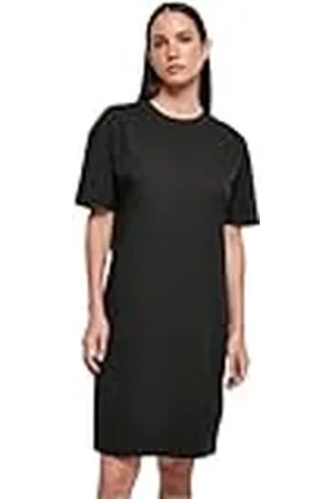Build Your Brand Ladies Organic Oversized Slit tee Dress Vestido, , 4XL para Mujer