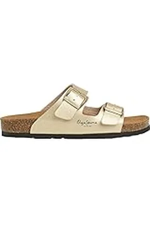 Pepe Jeans Oban Classic W, Sandalia Mujer, Amarillo (Dorado), 40 EU