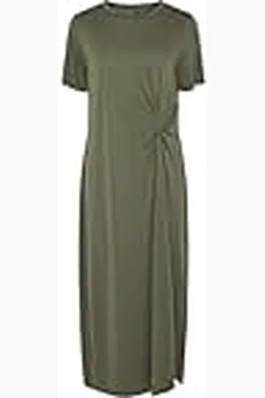 Pieces® Pcanora SS O-Neck Midi Knot Dress BC Vestido, , M Mujeres
