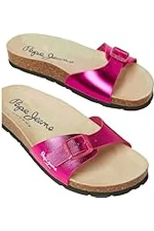 Pepe Jeans Oban Metal W Sandalias para Mujer, Rosa (Rosso Pink), 3