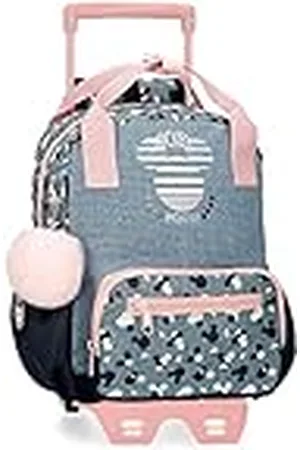 Disney Mickey Denim Mochila Preescolar con Carro 21x27x11 cms Poliéster 6,24L