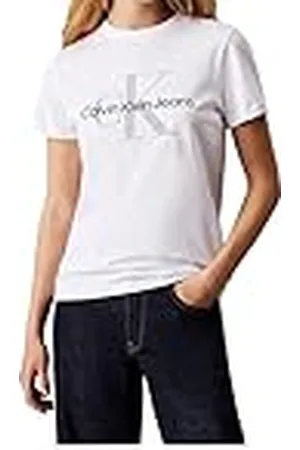 Calvin Klein SS Monologo Crewneck tee 00040wl260 Camiseta S/S, , XS para Mujer