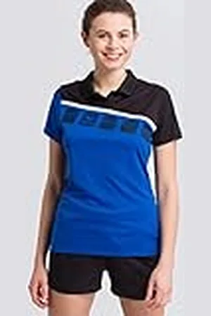 Erima 1111911 Polo de Tenis, Mujer, New Royal/Negro/Blanco, 34