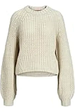 JJXX Jxkelly Chunky Crew Neck Knit Jersey de Punto, Color Blanco, M para Mujer