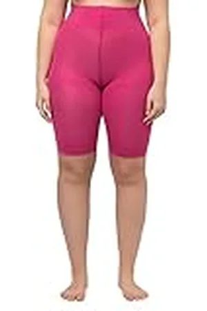 Ulla Popken Strumpf-Radler, 80 Den, Oberschenkelschutz, Knielang, 80den, Color Rosa Fucsia, 58-60 Mujeres