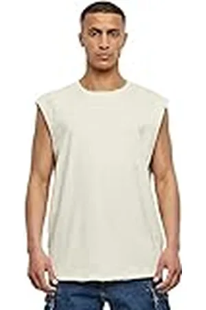 Urban classics Open Edge Sleeveless tee Camiseta, Whitesand, XL para Hombre