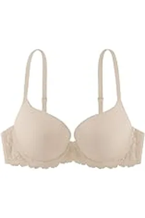 Dorina Claire Sujetador Demi Super Push-Up para Mujer - con Aros, Copas Moldeadas, Microfibra Suave y Elegantes Detalles de Encaje