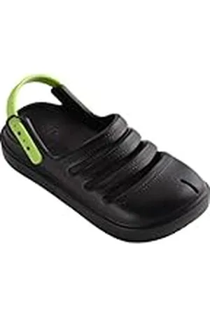 Havaianas Kids Clog, Zuecos Unisex Niños, Negro Limón Verde, N/A