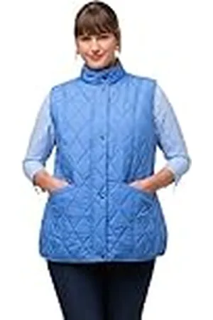 Ulla Popken Chaleco Acolchado, Delgado, Cuello Alto, sin Mangas, , 46-48 para Mujer