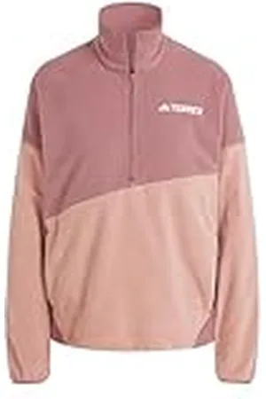 adidas Mujer Terrex Multi Climawarm Fleece Anorak, Burgundy/Warm Clay, L
