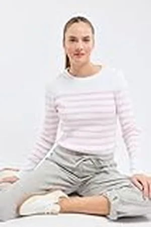 Armor.lux Pull Marin Rayé Groix À Col Rond en Coton Détails Boutons Femme Suéter pulóver, , L para Mujer