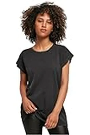 Build Your Brand BY053-Ladies Acid Washed Extended Shoulder tee T-Shirt, , XXXL Women