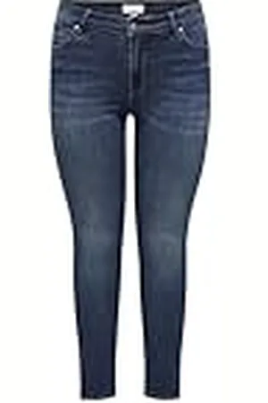 ONLY Carkarla Reg SK ANK Zip Dnm Bj581 Noos Pantalón, , 50W x 32L Mujeres
