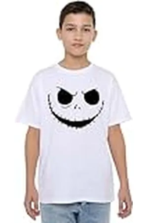 The Nightmare Before Christmas Jack Face White Unisex Kids T Shirt Camiseta, , 5-6 años para Niños