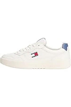 Tommy Hilfiger Tommy Hilfiger Sneaker con Suela Cupsole Hombre Essential de Piel, Azul (Blue Moment), 46