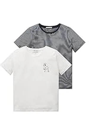 TOM TAILOR 1032149 Paquete Doble de Camiseta, 20000-White, 92-98 (Pack de 2) para Niños