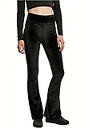 Urban classics Ladies High Waist Velvet Boot Cut Leggings, , XS Mujeres