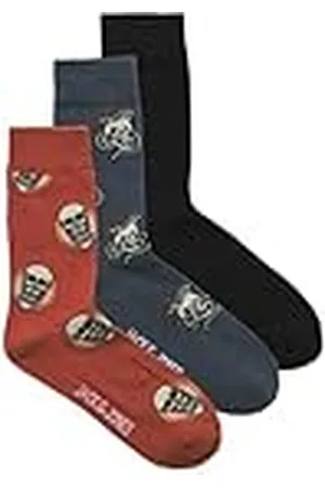 JACK & JONES Skull Socks 3 Pack Jacanatomy-Calcetines de Calavera (3 Unidades), , Talla única (Pack de 3) Hombres