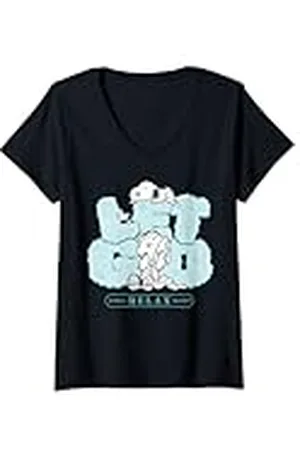 Peanuts Mujer - Snoopy Charlie Brown Let Go Camiseta Cuello V