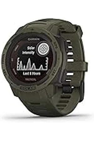Garmin Instinct Tactical Solar, Reloj inteligente con GPS resistente al agua, func. tácticas, función de carga solar, func. deportivas, pulsioximetría y notificaciones del smartphone