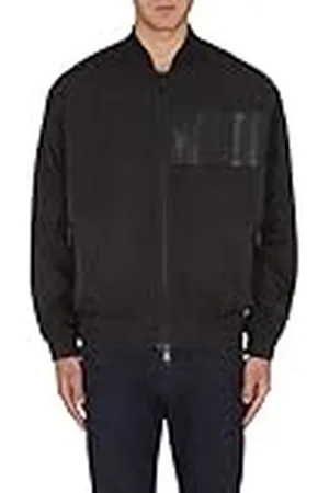 Armani Exchange Front Pockets, Bomber Neck Style, Leather Patch Chaqueta, , M para Hombre