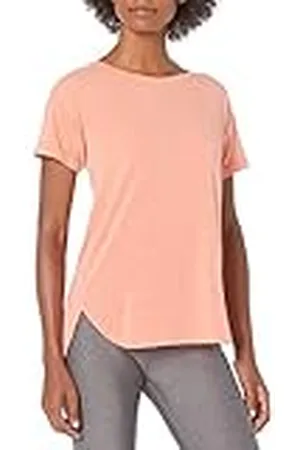 Amazon Camiseta Studio de Cuello Redondo Ligera de Ajuste Relajado - colores interrumpidos Mujer, , XXL
