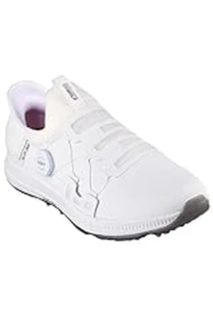 Skechers Go Elite 5 Arch Fit Waterproof Slip in Golf Shoe, Zapatillas Hombre, Blanco Opulento Jardín, 42 EU