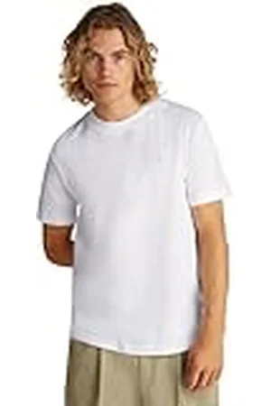 Calvin Klein Camiseta de manga corta Hombre Painted Tee con cuello redondo, Blanco (Bright White), XL
