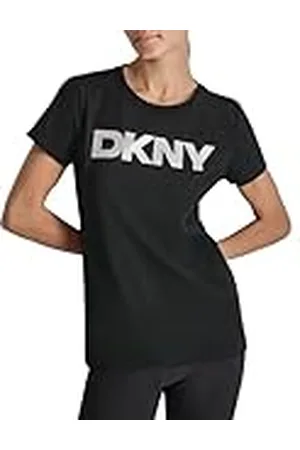 DKNY Exploded Logo Crew Neck tee Camiseta, , XS Mujeres
