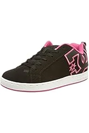 Dcshoes Court Graffik Zapato, Multicolor (Black/Pink Stencil), 42.5 para Mujer