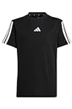adidas Unisex niños Essentials 3 Stripes T-Shirt, Black/White, 15-16 Years