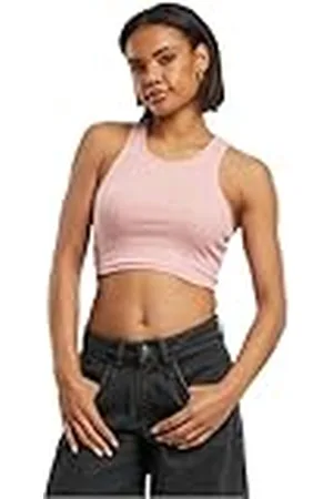 Urban classics Tb1498-ladies Cropped Rib Top Camiseta, , XL Mujeres